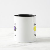 Tasse coeurs de fierté non-binaire (Centre)