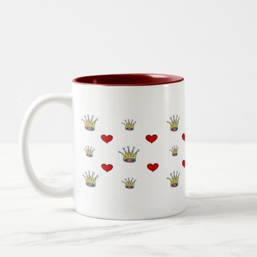 tasse - coeurs et couronnes (Gauche)