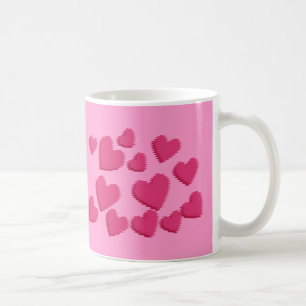 Tasse - coeurs onduleux