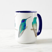 Tasse Colibris Bleus (Devant droit)