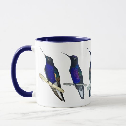 Tasse Colibris Couronne Velours-Violet (Gauche)