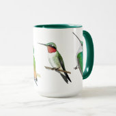 Tasse Colibris Verts (Devant droit)