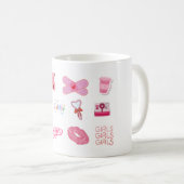 Tasse Collage Autocollant Fille Mignonne (Devant droit)