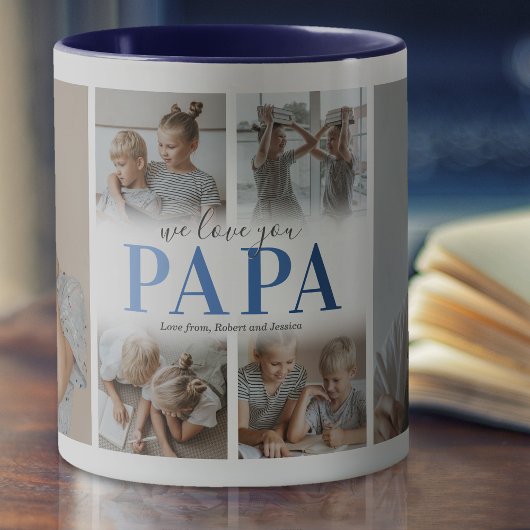 Tasse Collage Photo Papa On T'aime