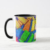 Tasse colorée d'art d'épine (Gauche)