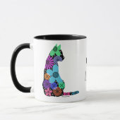 Tasse colorée de chat (Gauche)