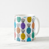 Tasse colorée de griffonnage d'ananas (Devant droit)