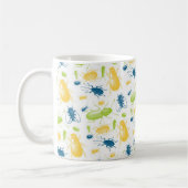 Tasse colorée de monogramme de nature d'insecte (Gauche)