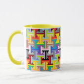 Tasse colorée de motif de pixel (Gauche)
