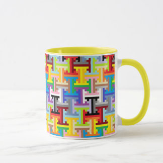 Tasse colorée de motif de pixel