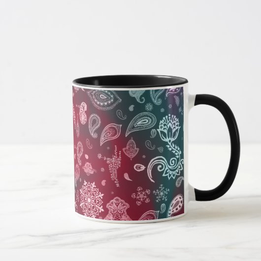 Tasse colorée de Paisley (Droite)