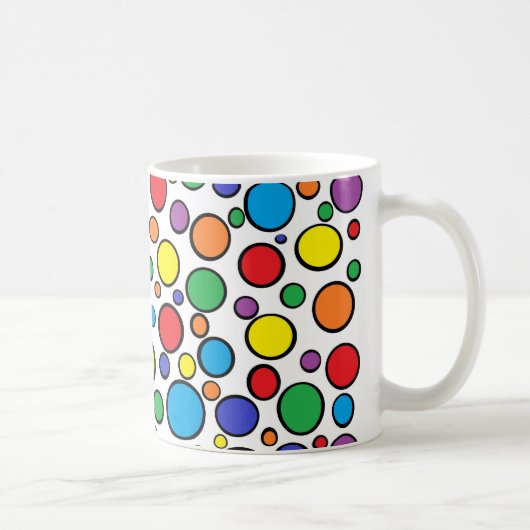Tasse colorée de pois (Droite)
