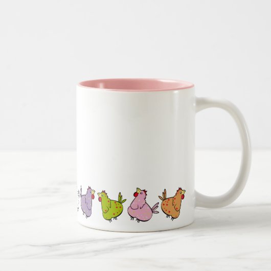 Tasse colorée de poulet (Droit)