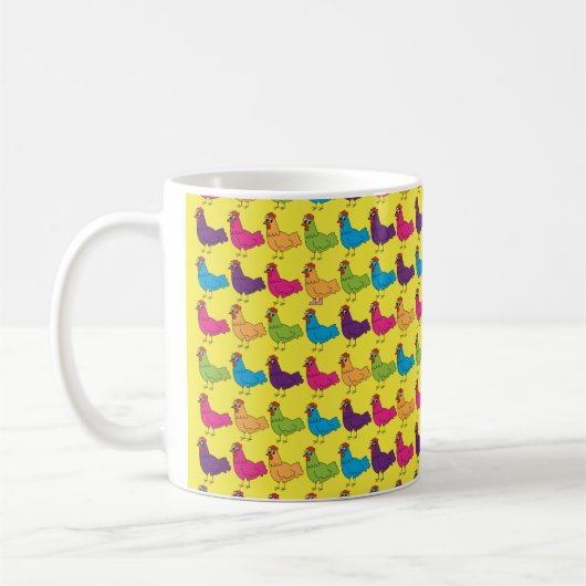 Tasse colorée de poulets (Gauche)