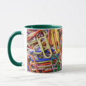 Tasse colorée de trombones (Gauche)