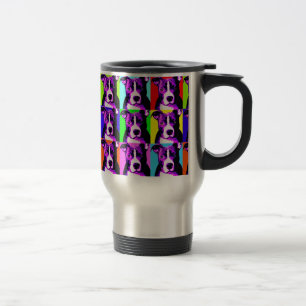 Tasse colorée de voyage de pitbull - grand cadeau