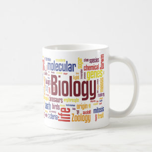 Tasse colorée de Wordle de biologie
