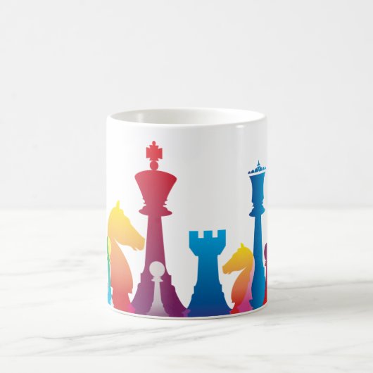 Tasse colorée d'échecs (Centre)