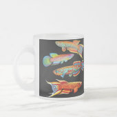 Tasse colorée en verre givré de Killifish (Gauche)