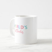 Tasse colorée Meilleur Professeur du Monde (Devant gauche)