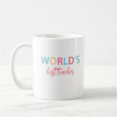 Tasse colorée Meilleur Professeur du Monde (Gauche)