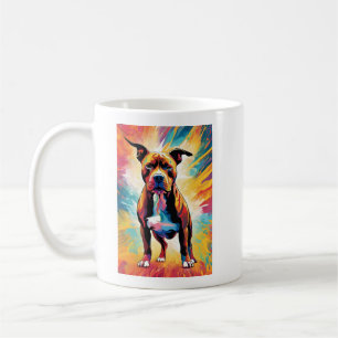 Tasse colorée Pitbull – Création audacieuse de Pop