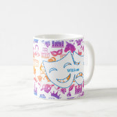 Tasse colorée pour l'amoureux de Shakespeare (Devant droit)