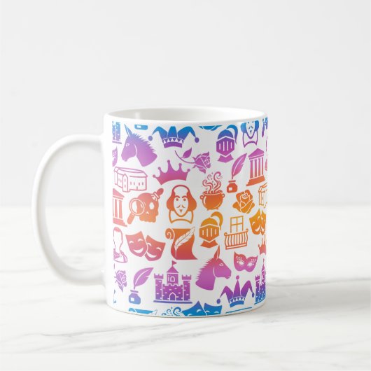 Tasse colorée pour l'amoureux de Shakespeare (Gauche)