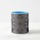 Tasse combinée bleu-clair d'art de zèbre (Centre)