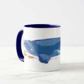 Tasse combinée de 11oz "de baleine droite (Devant gauche)