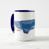 Tasse combinée de 15oz "de baleine droite (Devant gauche)