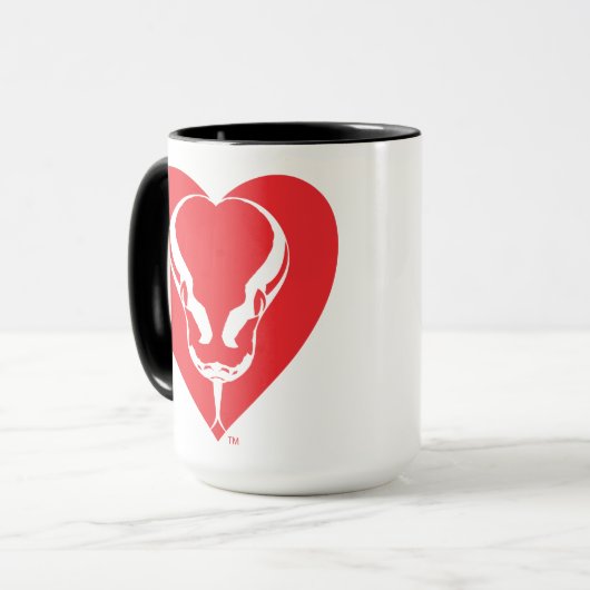 Tasse combinée de coeur de python de boule (Devant gauche)