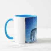 Tasse combinée de loup bleu de neige (Gauche)