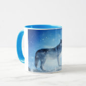 Tasse combinée de loup bleu de neige (Devant gauche)