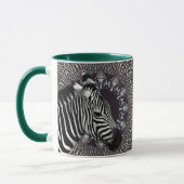Tasse combinée de vert d'art de zèbre (Gauche)