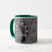 Tasse combinée de vert d'art de zèbre (Devant gauche)
