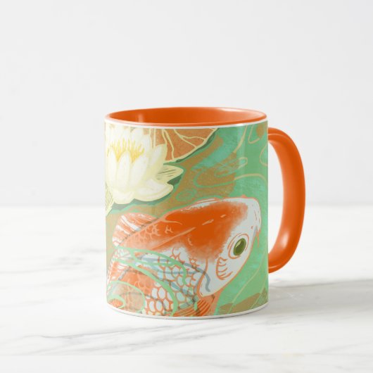 Tasse combinée d'étang de nénuphar de poissons de (Devant droit)