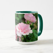 Tasse combinée faite sur commande de roses roses (Devant droit)