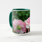 Tasse combinée faite sur commande de roses roses (Devant gauche)