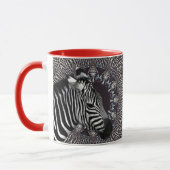 Tasse combinée rouge d'art de zèbre (Gauche)