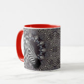 Tasse combinée rouge d'art de zèbre (Devant gauche)