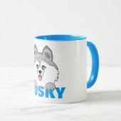 Tasse combo 11 oz Chien Husky (Devant droit)