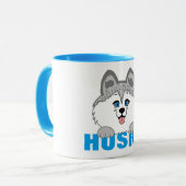 Tasse combo 11 oz Chien Husky (Devant gauche)