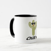 Tasse combo 11 oz noire - Design Chill'n Cactus (Devant gauche)