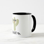 Tasse combo 11 oz noire - Design Chill'n Cactus (Devant droit)