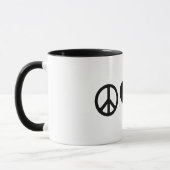 Tasse combo 11 oz Paix, Amour & Chiens (Gauche)