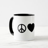 Tasse combo 11 oz Paix, Amour & Chiens (Devant gauche)