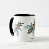 Tasse Combo (11oz) - Abeille à Miel (Devant gauche)