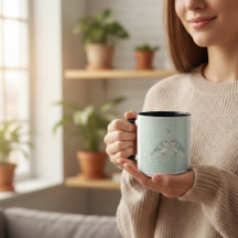 Tasse Combo Aquarelle Oiseaux de l'Amour Romantiqu