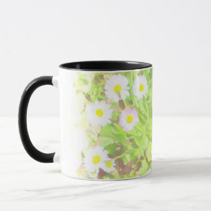 Tasse combo bicolore Champ de marguerites sauvages